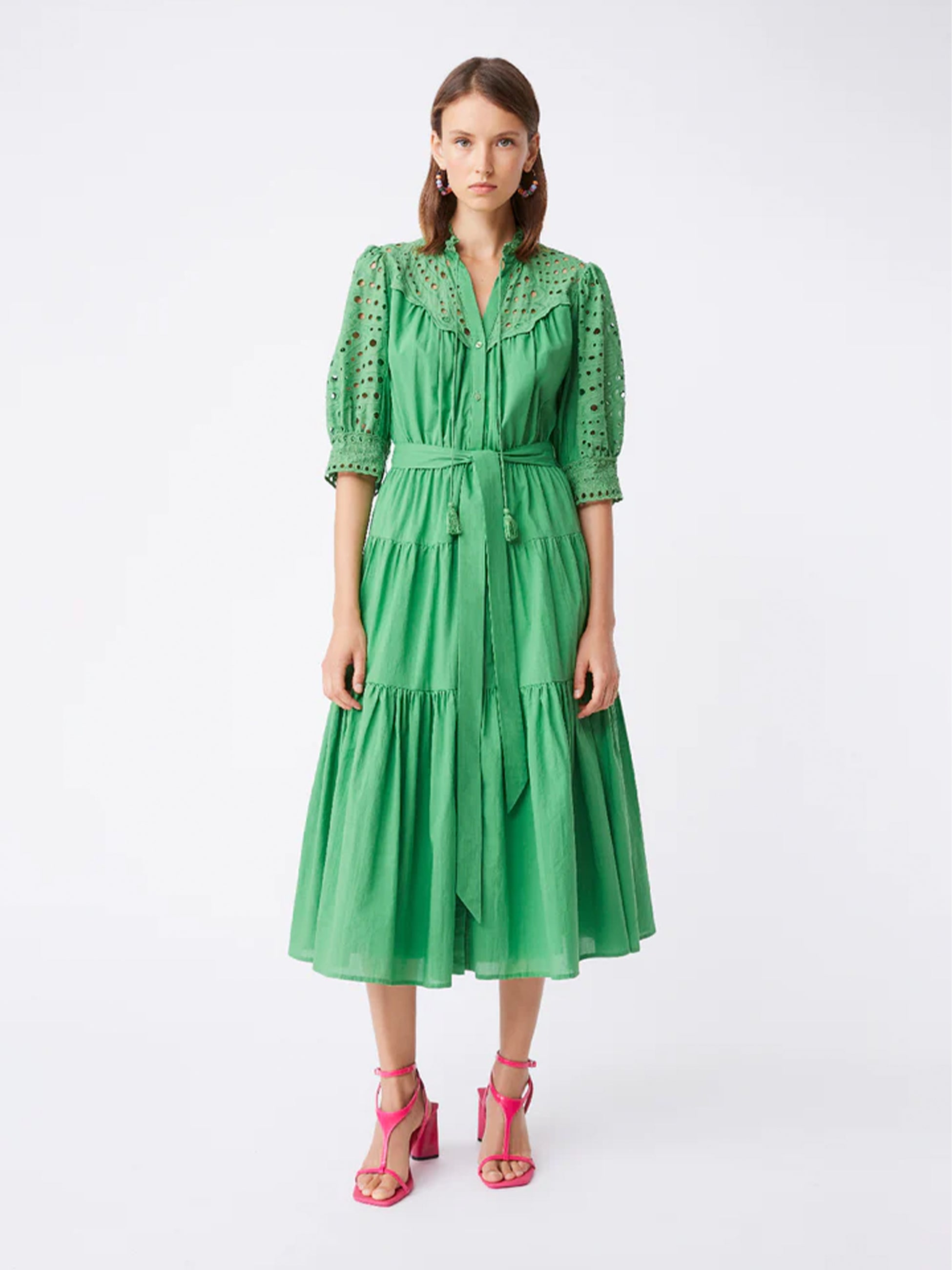 Cora Woven Embroidered Dress