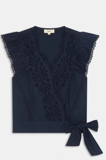 Lila Embroidered Seeveless Blouse Suncoo