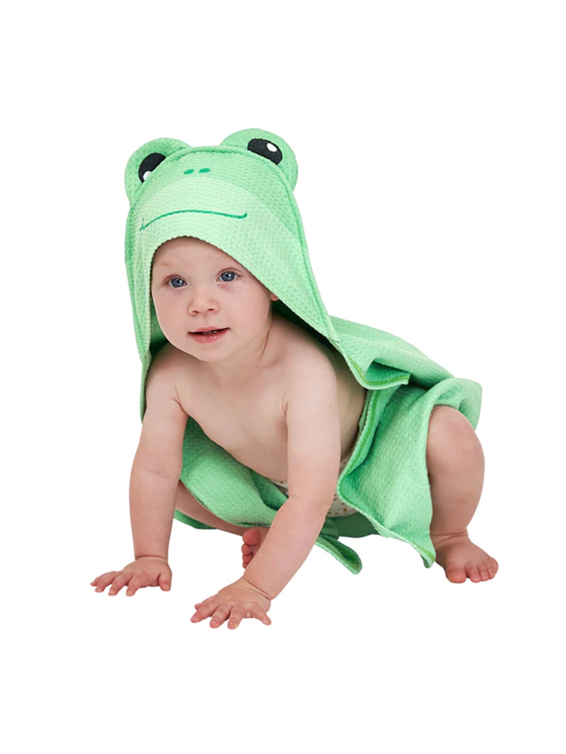 Frankie Frog Hooded Baby Towel - Small