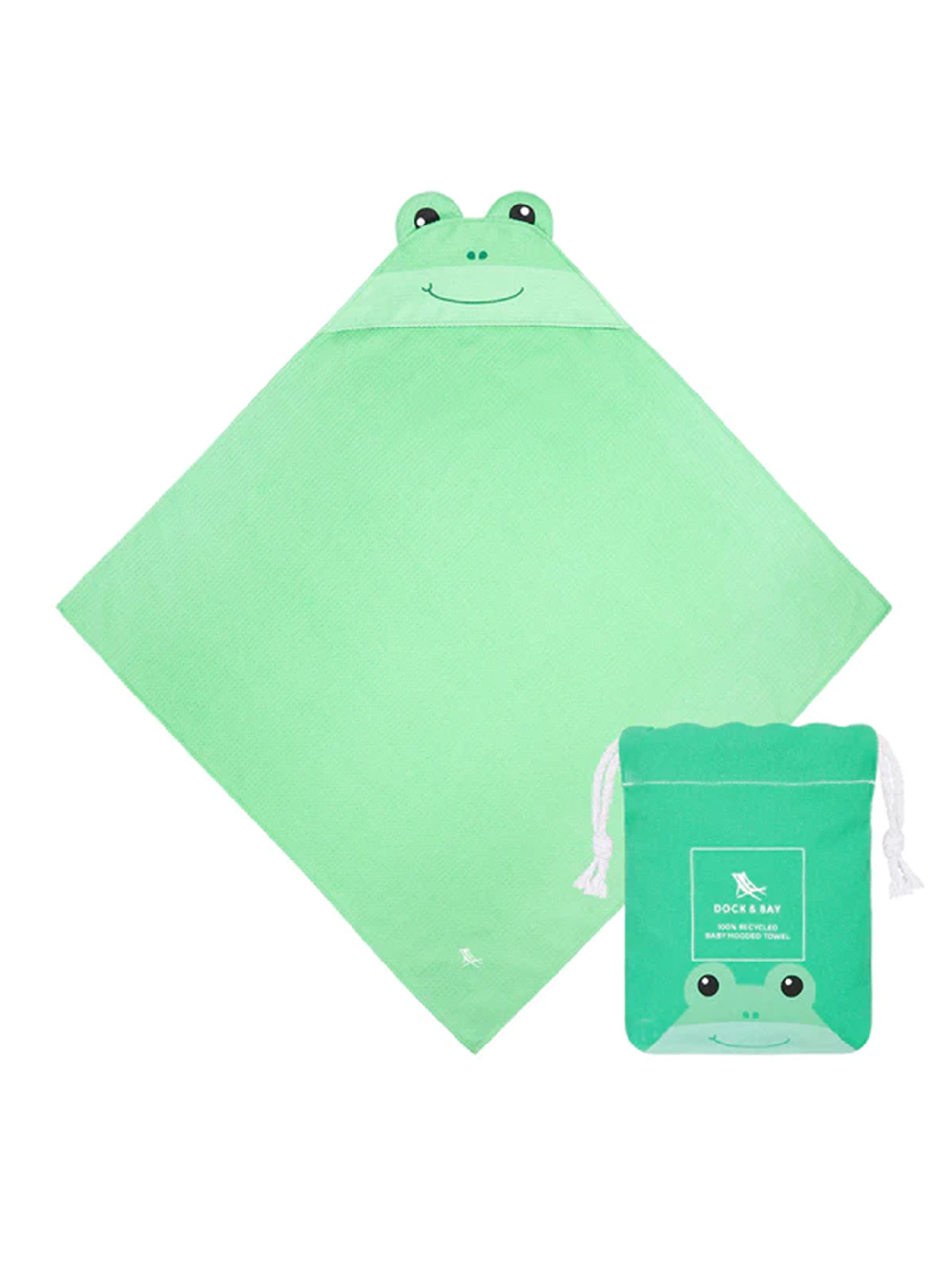 Frankie Frog Hooded Baby Towel - Small