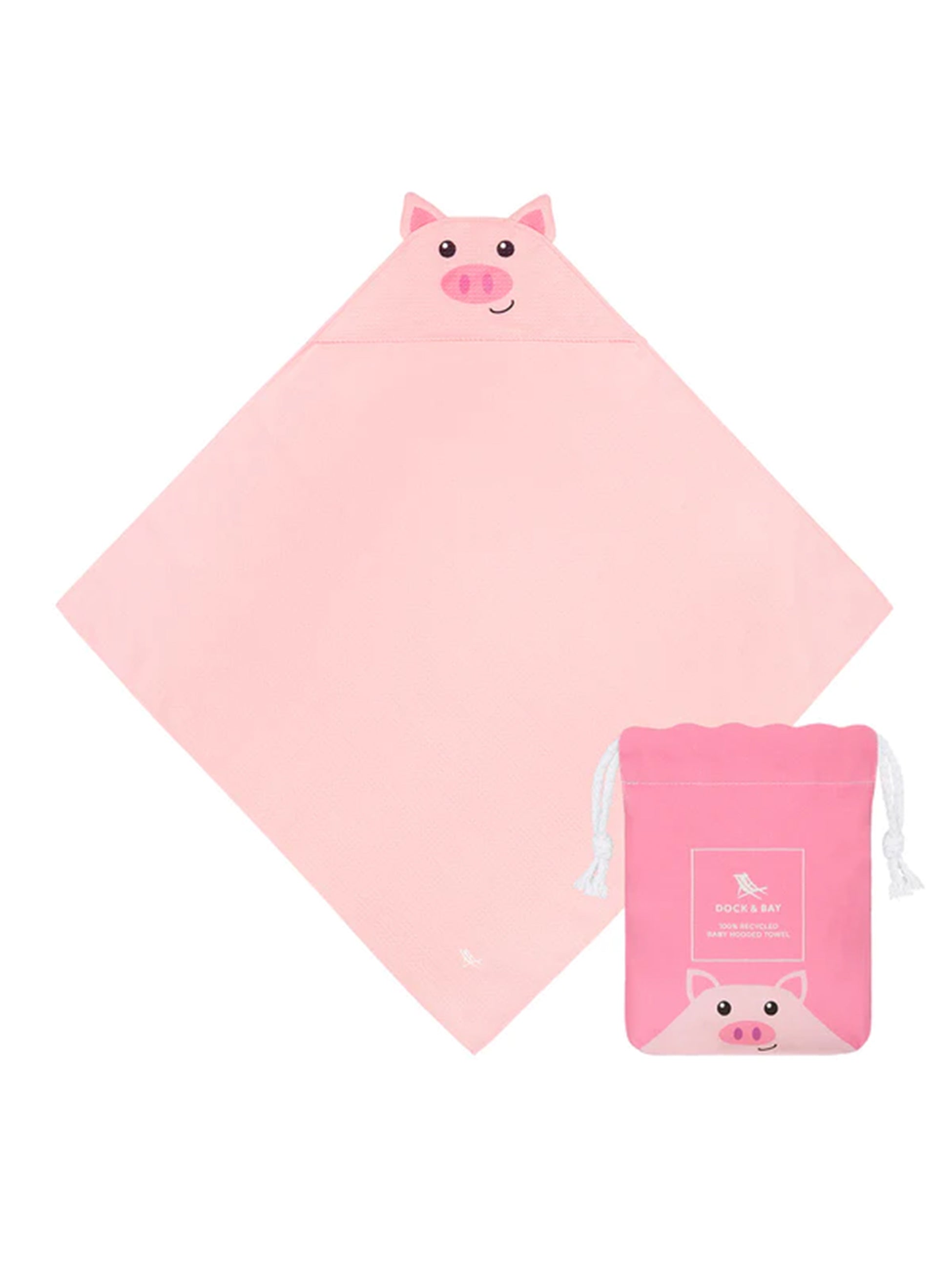 Parker Pig Hooded Baby Towel - Small