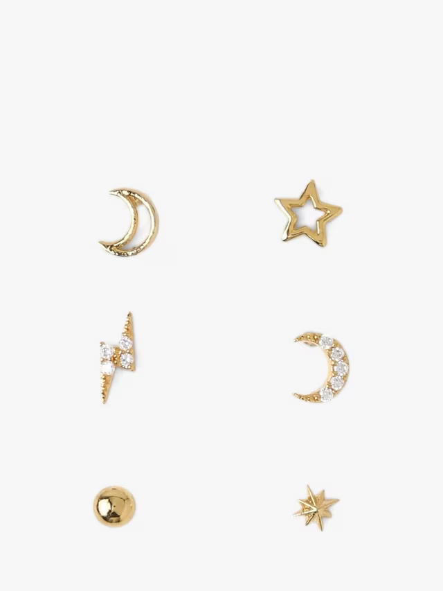 Lightning & Moon Earring Party Set