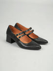 Laura Black Metallic Shoes