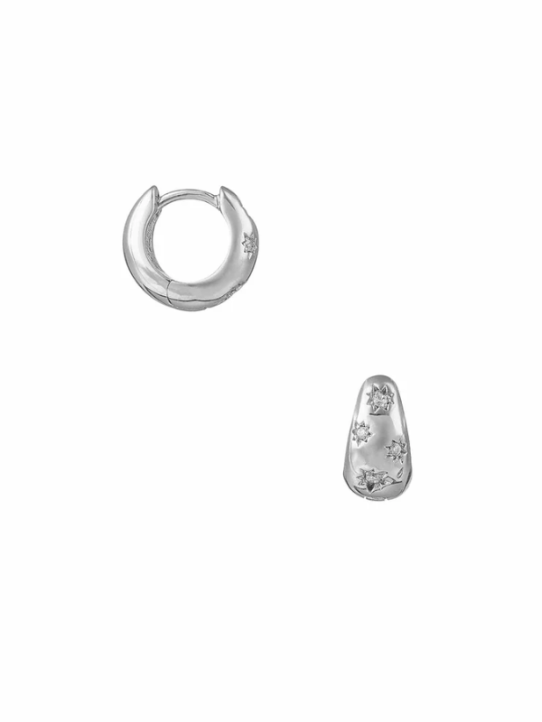 Crystal Engraved Starburst Silver