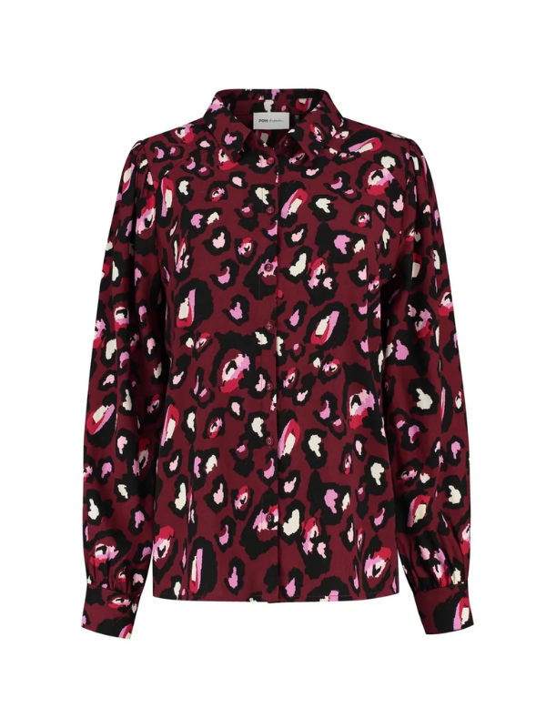 LEOPARD LUSCIOUS RED BLOUSE