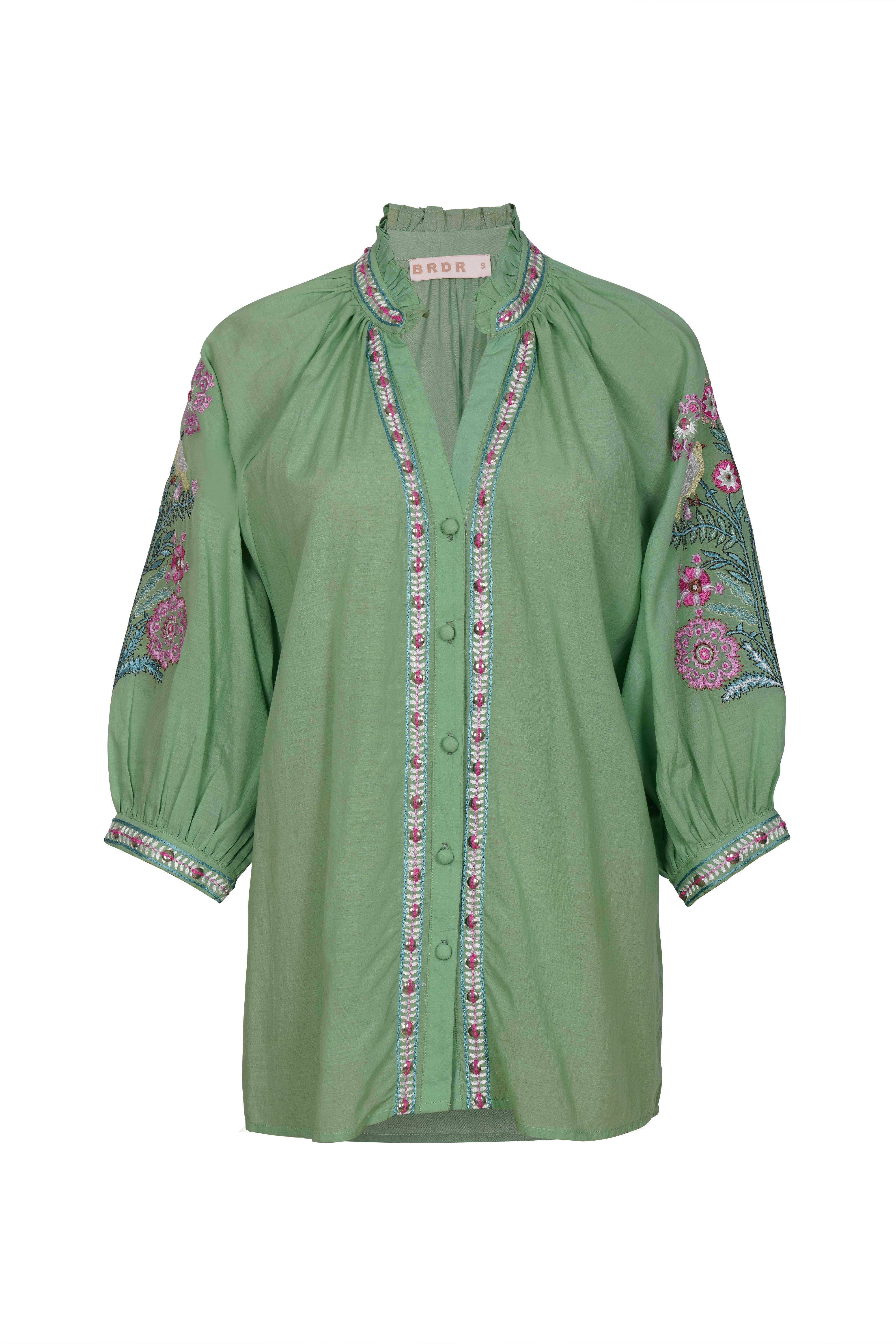 Tiara Blouse - Green Apple