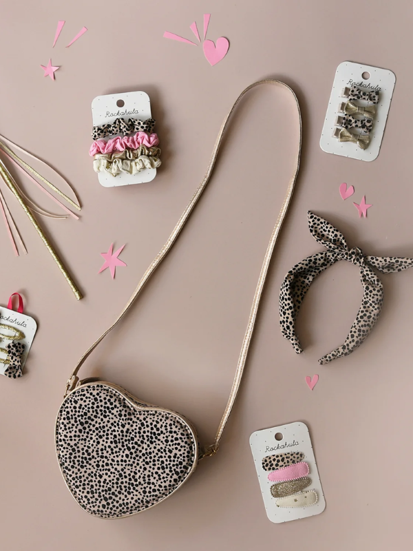 LOVE HEART LEOPARD BAG