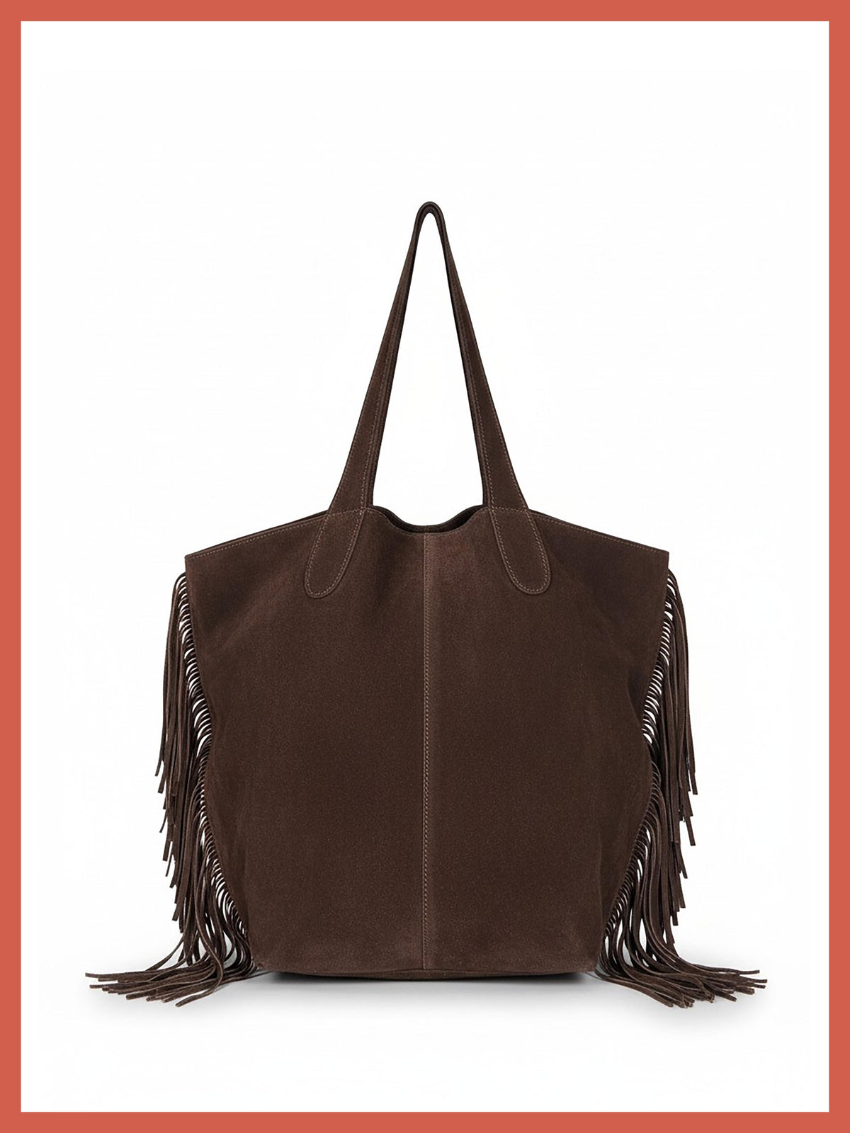 Vancouver Soft Suede Tote - Chocolate