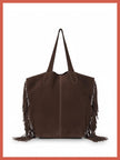 Vancouver Soft Suede Tote - Chocolate