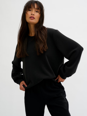 23 THE SWEAT BLOUSE - BLACK