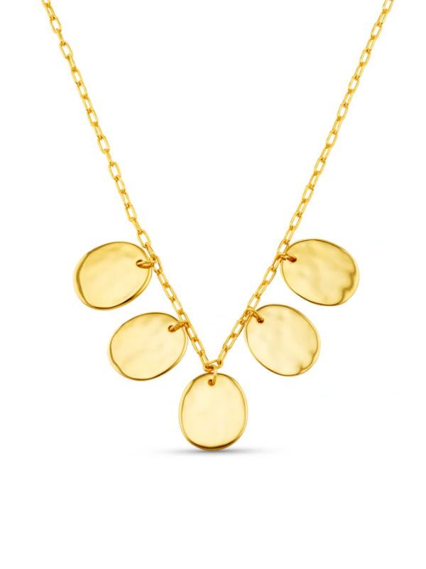 Polished Molten Layered Coin Necklace