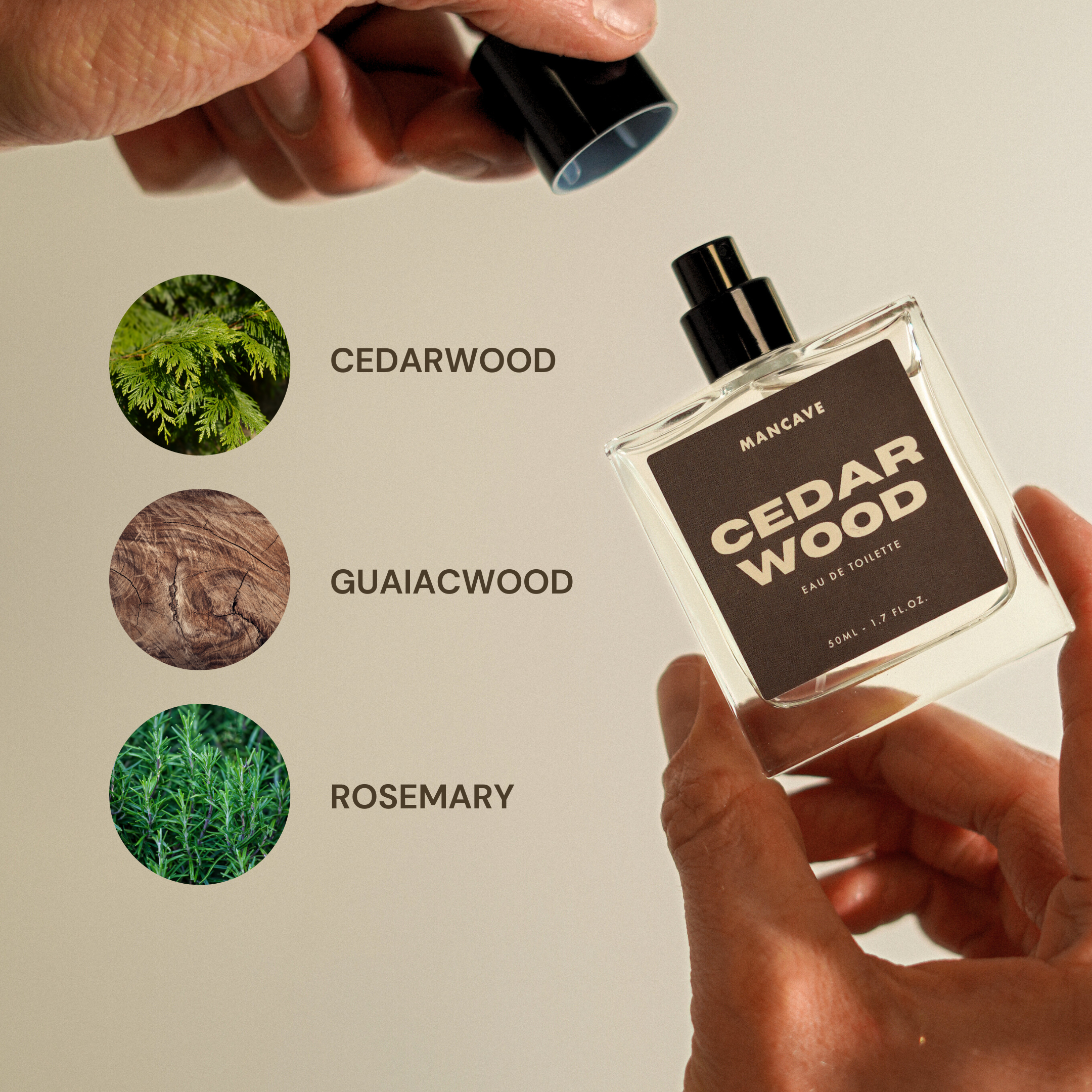 Cedarwood Eau De Toilette Spray 50ml, Mens Gifts, BodySpray