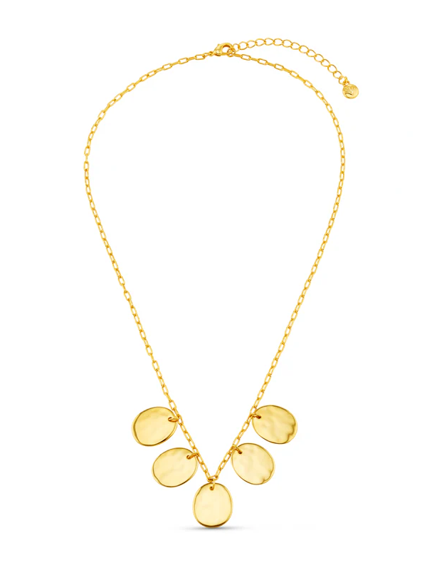 Polished Molten Layered Coin Necklace