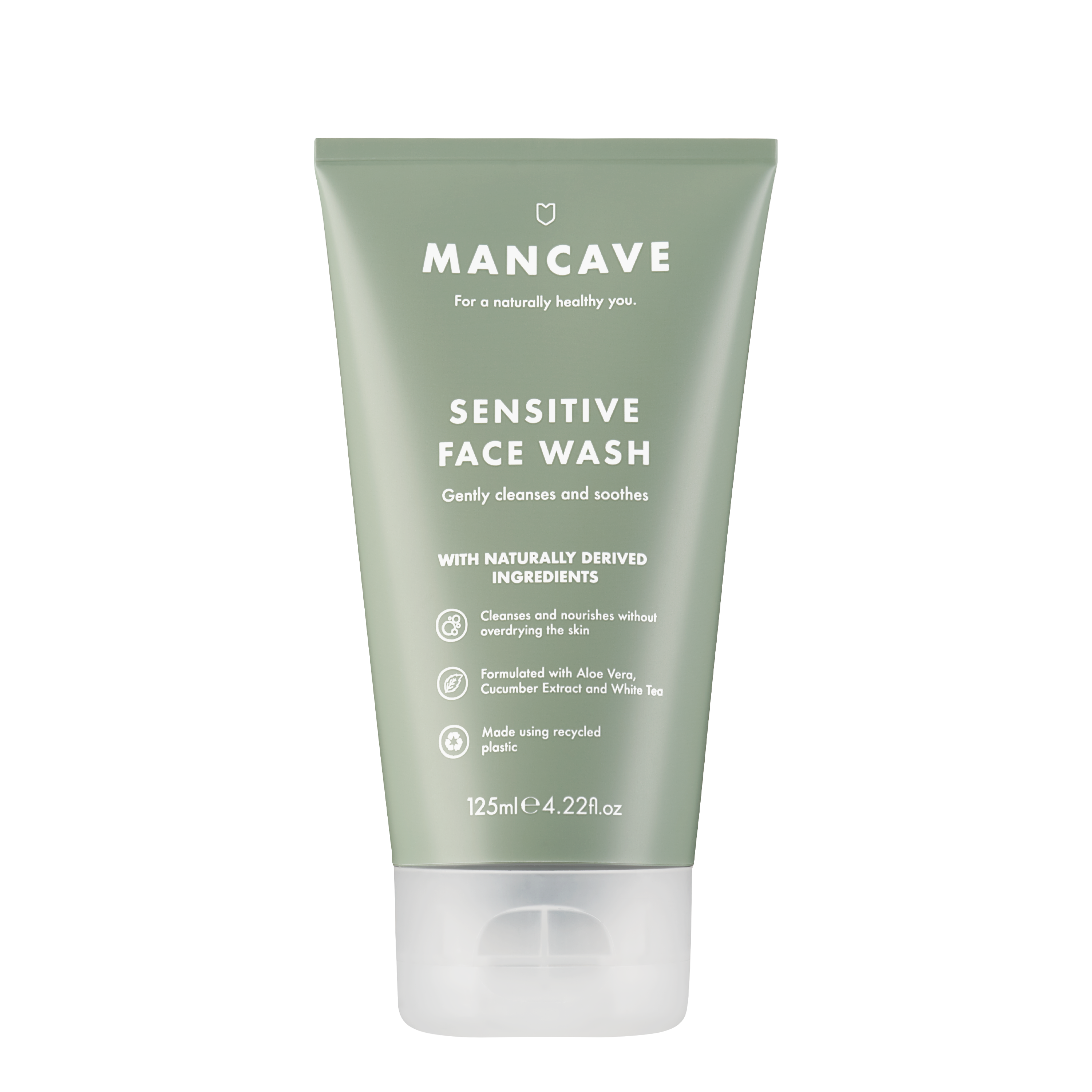 Sensitive Face Wash 125ml, Mens Cleanser, Facewash for Men