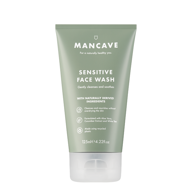 Sensitive Face Wash 125ml, Mens Cleanser, Facewash for Men