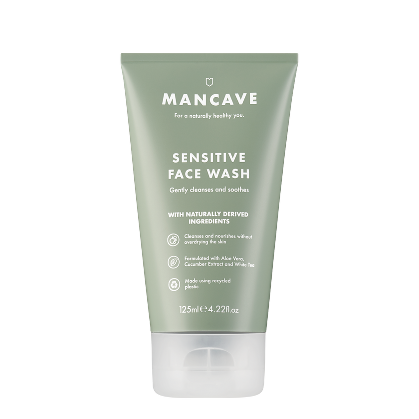 Sensitive Face Wash 125ml, Mens Cleanser, Facewash for Men