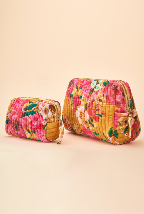 Small Quilted Vanity Bag - Impressionist Floral
