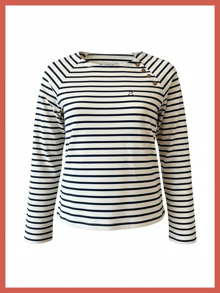 MARTINE T-SHIRT - NAVY STRIPE