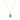 Azuni Teardrop Set Stone Pendant Necklace-Green Onyx