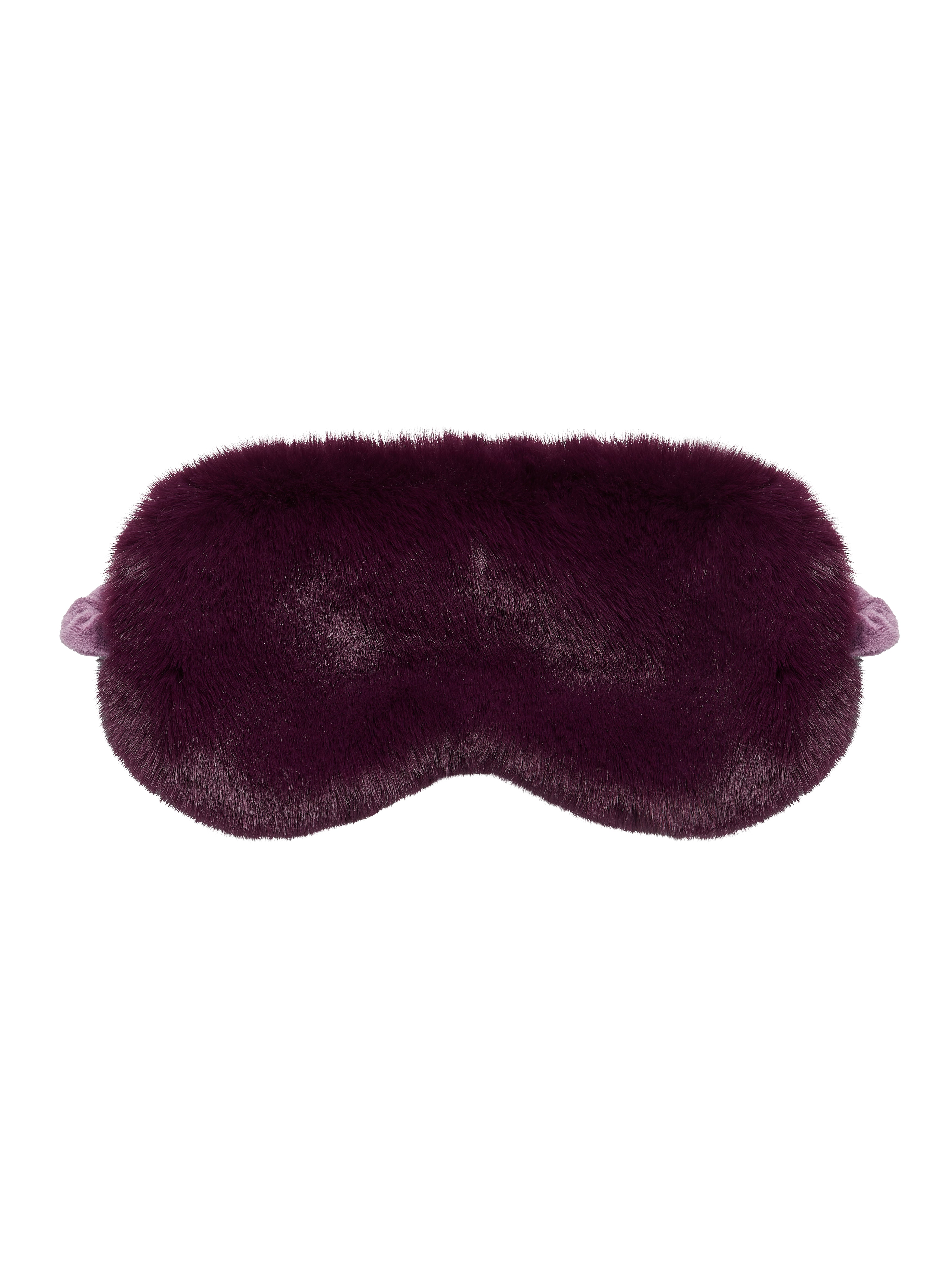 FAUX FUR HOT WATER BOTTLE AND EYE MASK-PLUM