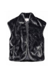 Alisha Faux Fur Gilet-Black