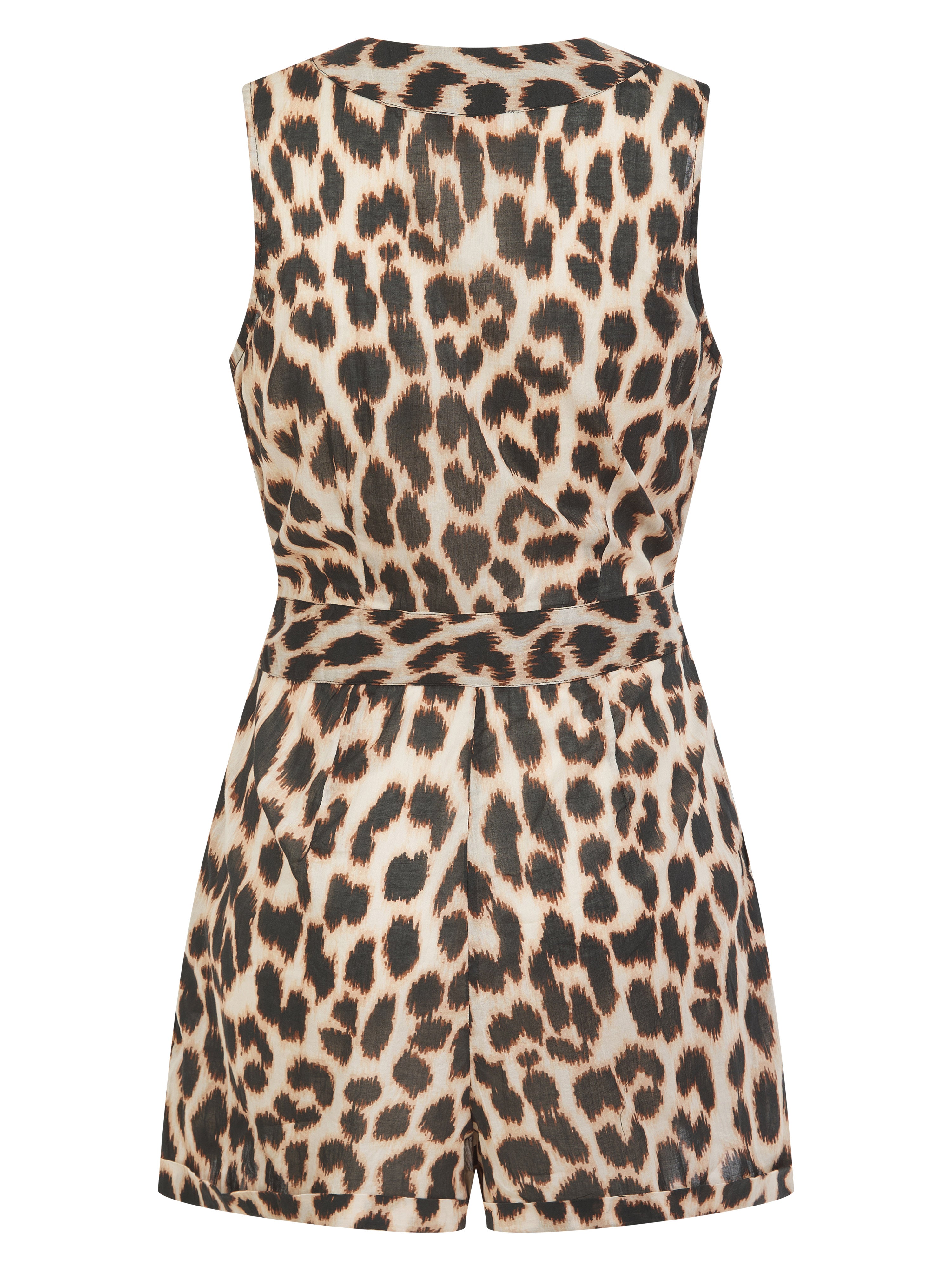 Amara Playsuit - Leopard