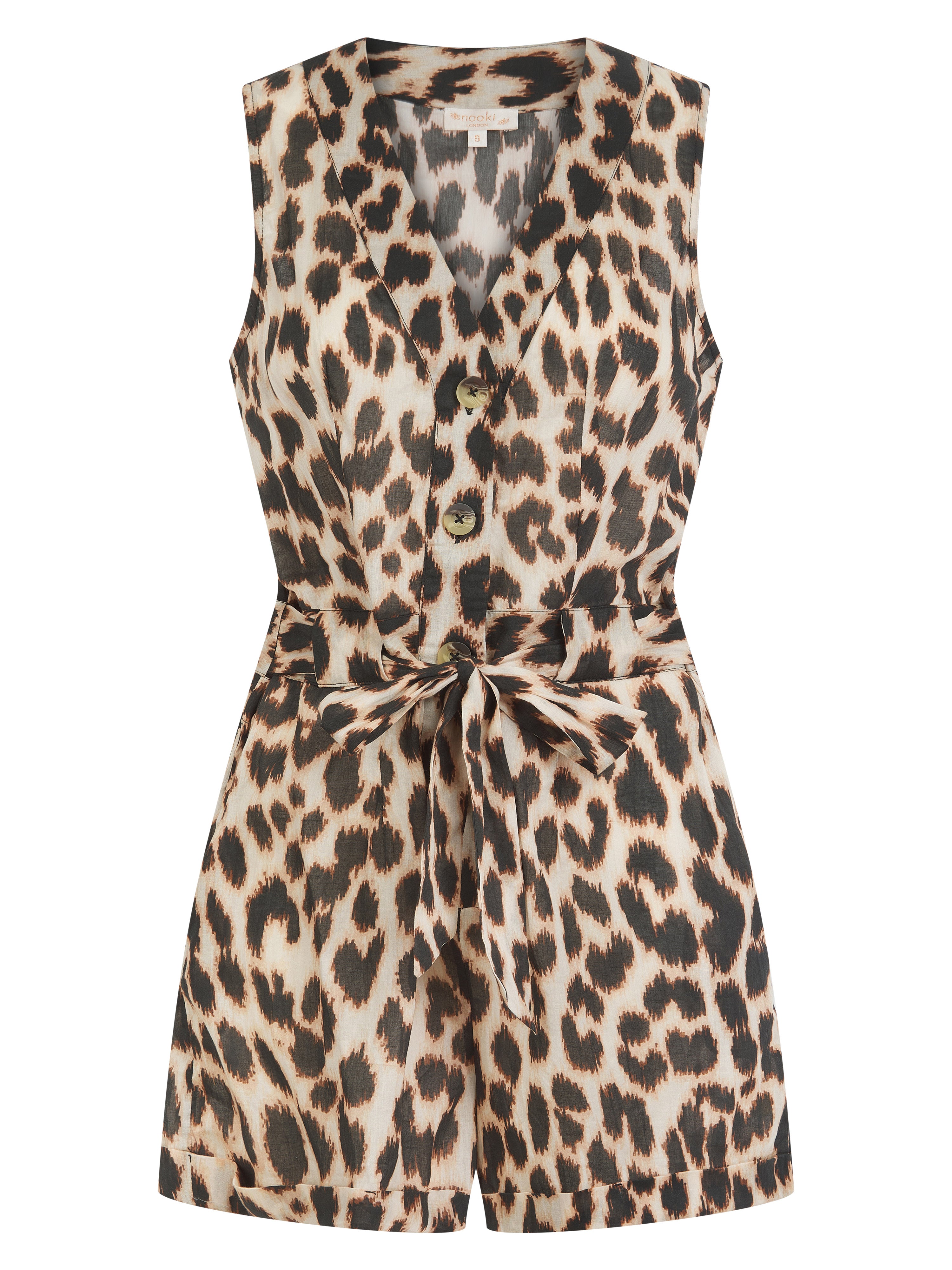 Amara Playsuit - Leopard
