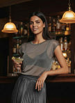 Amor Knit Top-Pewter