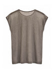 Amor Knit Top-Pewter