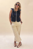 Binx Barrel Leg Trousers - Cream