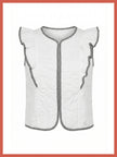 Aster Padded Frill Gilet - White