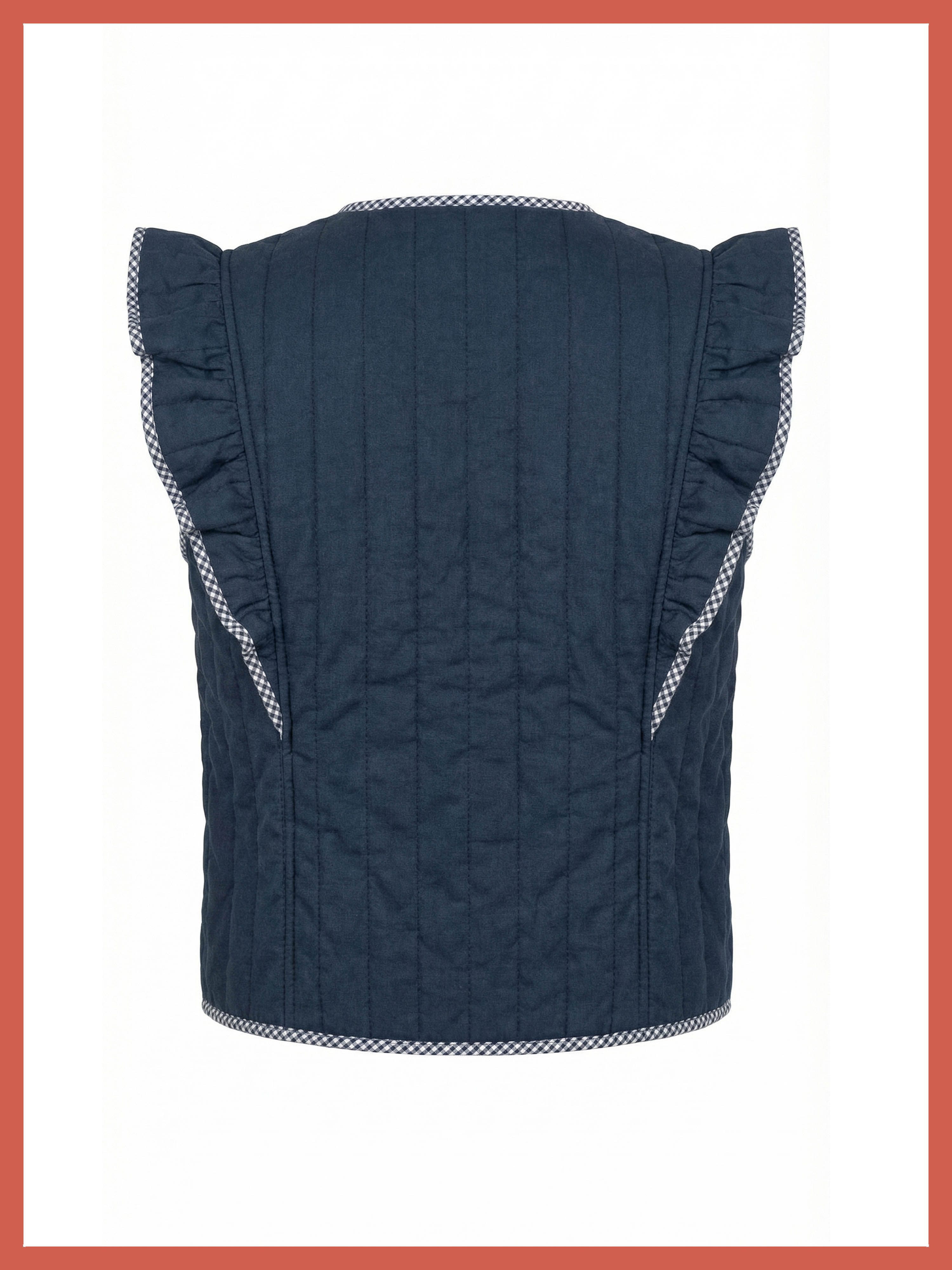 Aster Padded Frill Gilet - Dark Navy