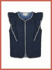 Aster Padded Frill Gilet - Dark Navy
