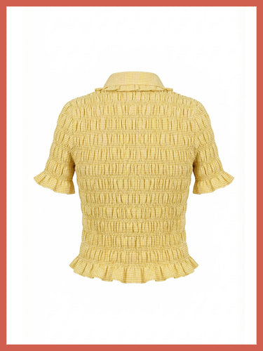 Astrid Gingham Blouse - Yellow