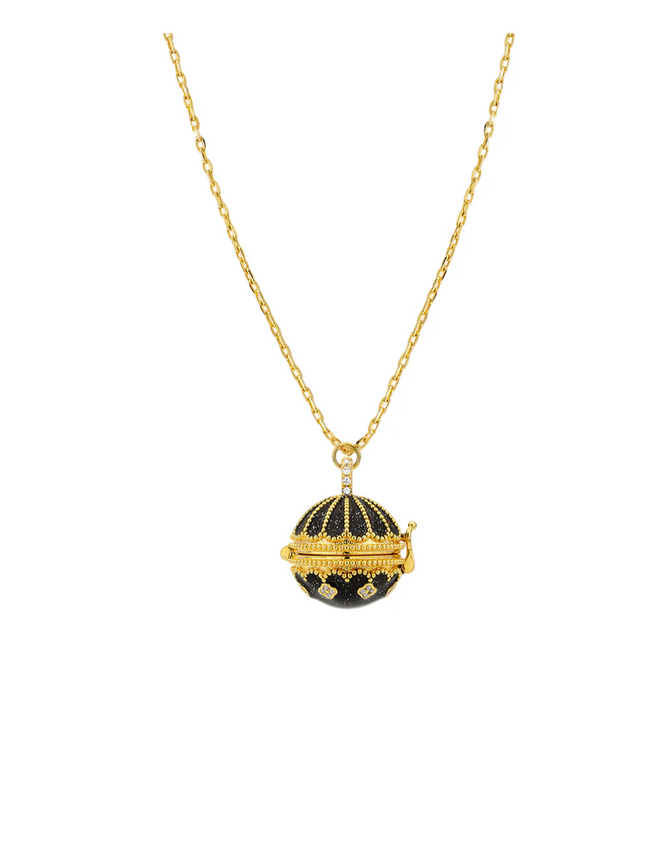 Mya-Bay Black Shiny Protection Necklace