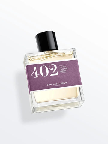 Eau de parfum 402 with vanilla, toffee and sandalwood