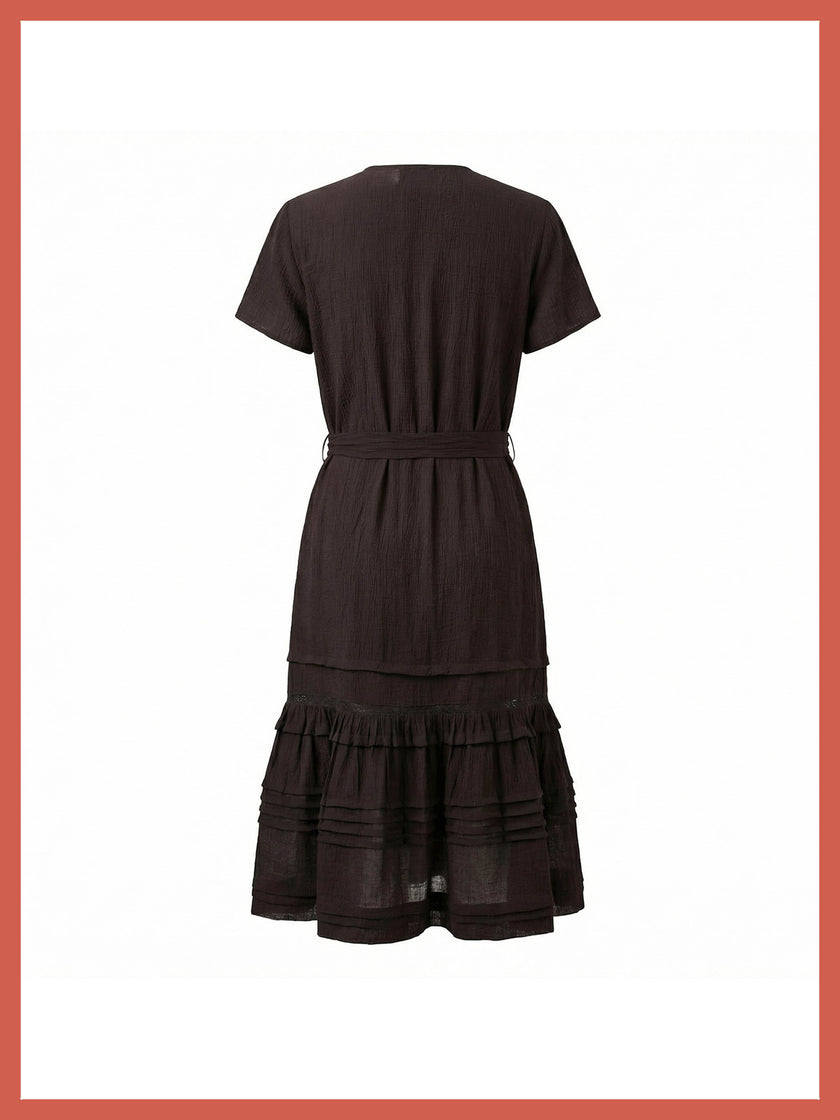 Bailey Maxi Wrap Dress - Black