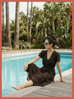 Bailey Maxi Wrap Dress - Black