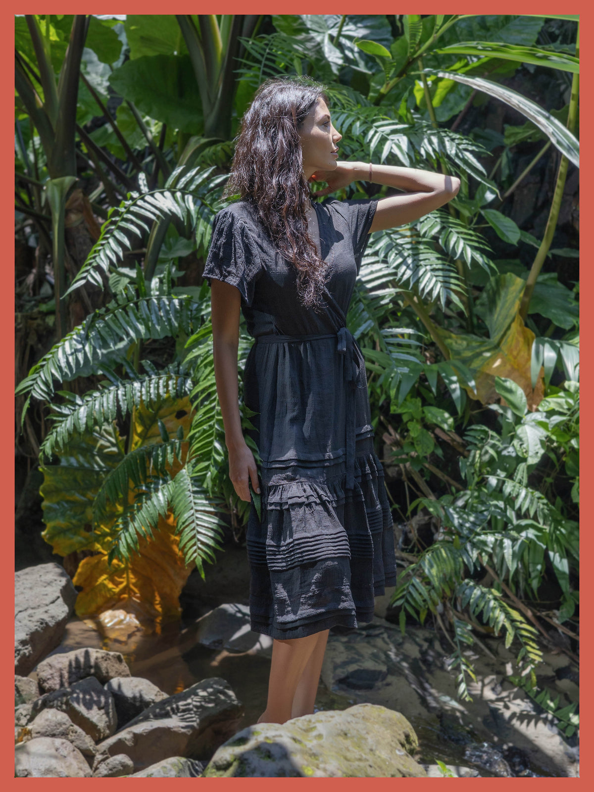 Bailey Maxi Wrap Dress - Black