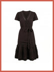 Bailey Maxi Wrap Dress - Black