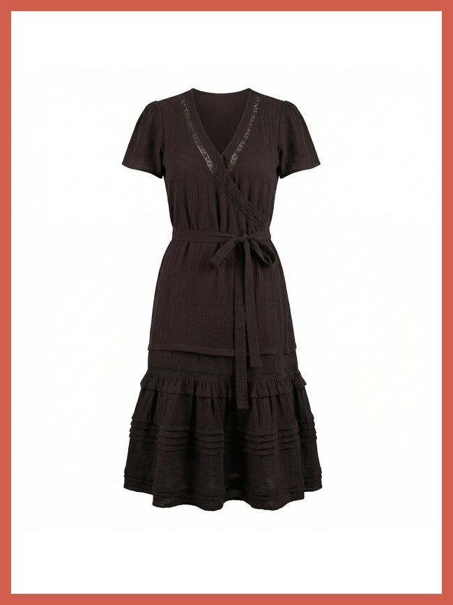 Bailey Maxi Wrap Dress - Black