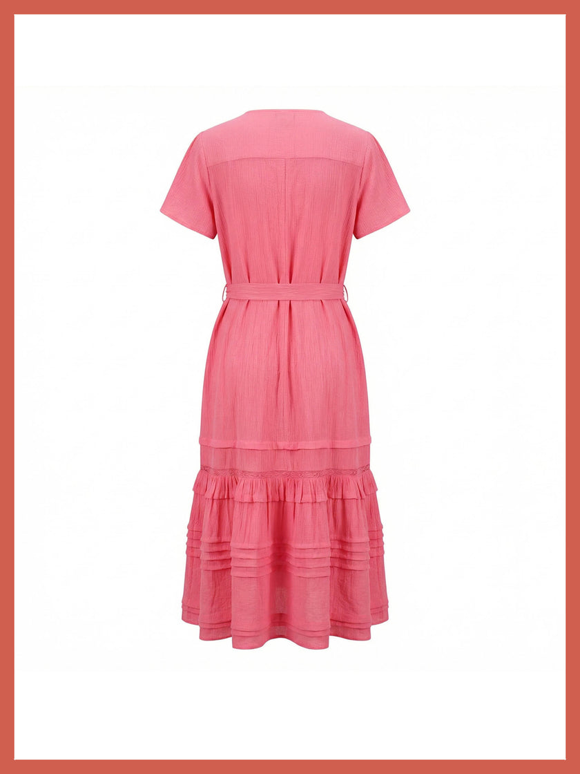 Bailey Maxi Wrap Dress - Bubblegum