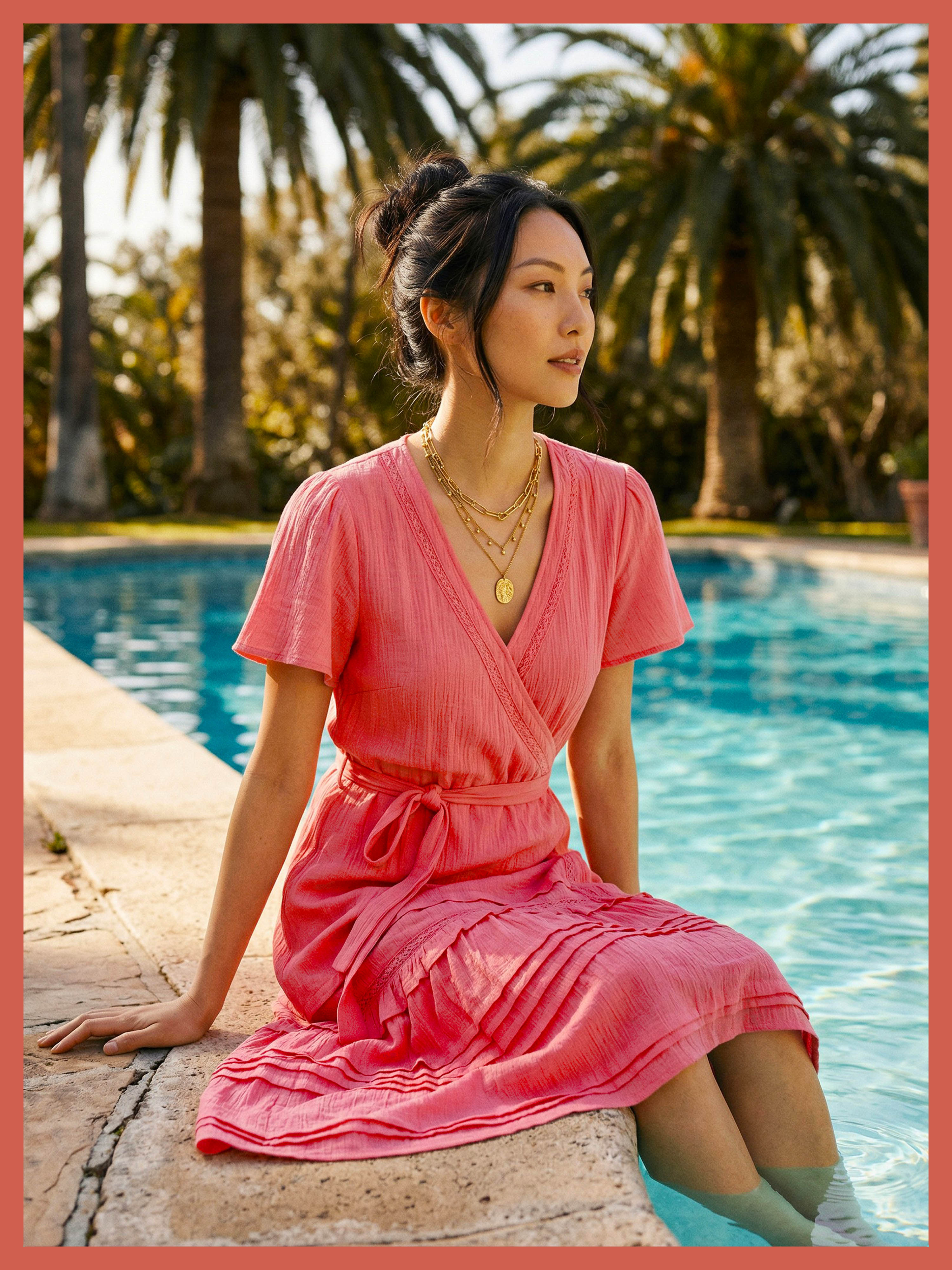 Bailey Maxi Wrap Dress - Bubblegum