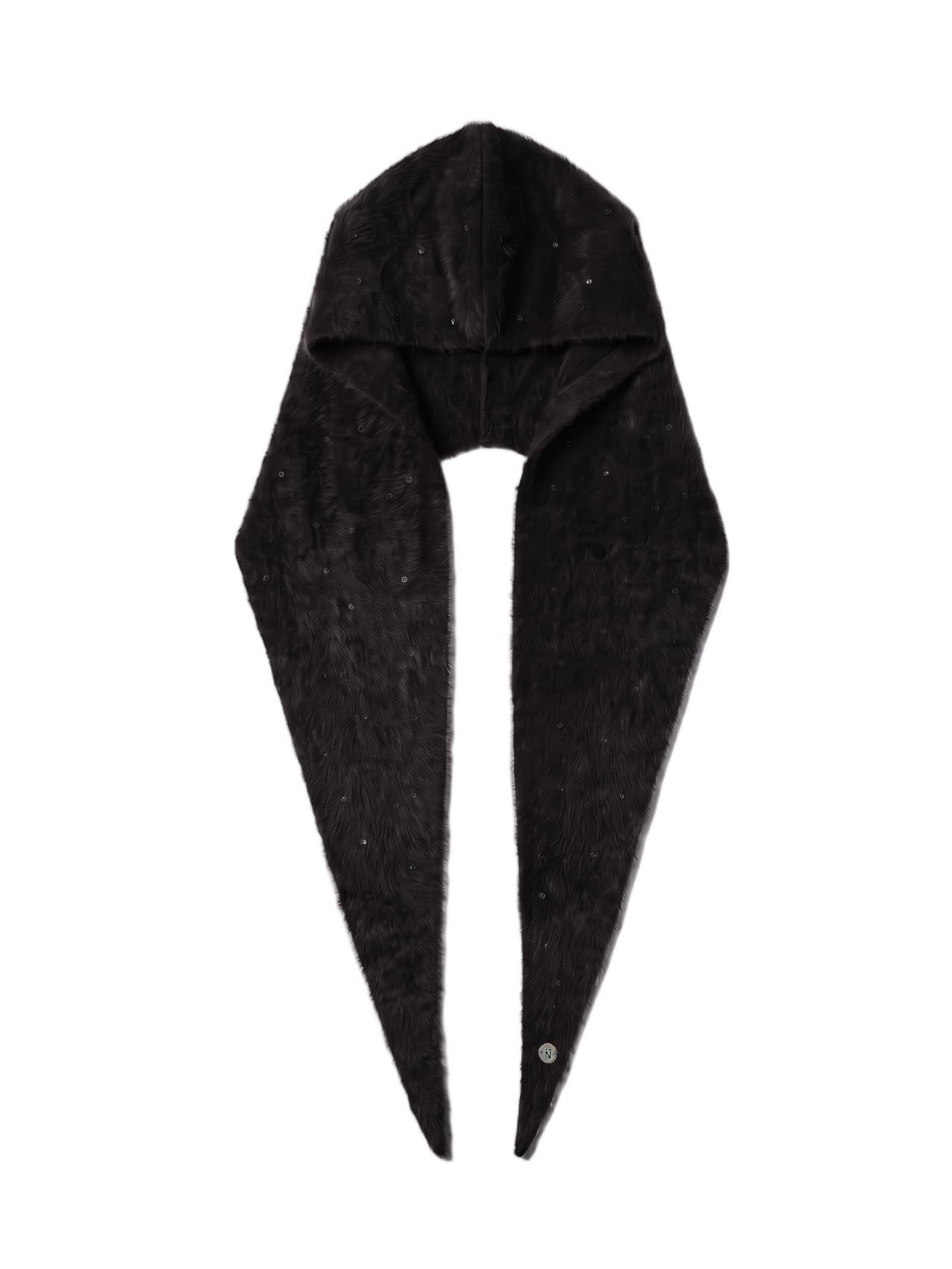 Baldwin Hooded Scarf - Black