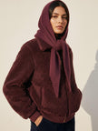 Baldwin Hooded Scarf - Plum