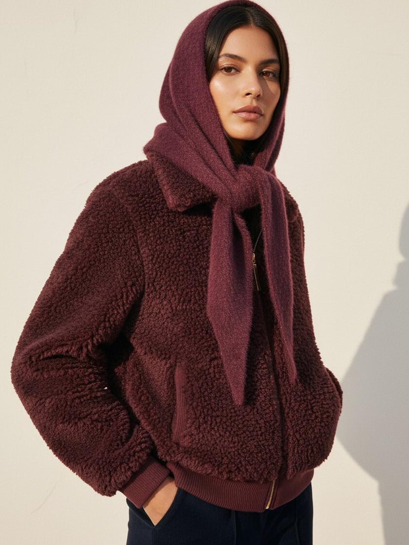 Baldwin Hooded Scarf - Plum