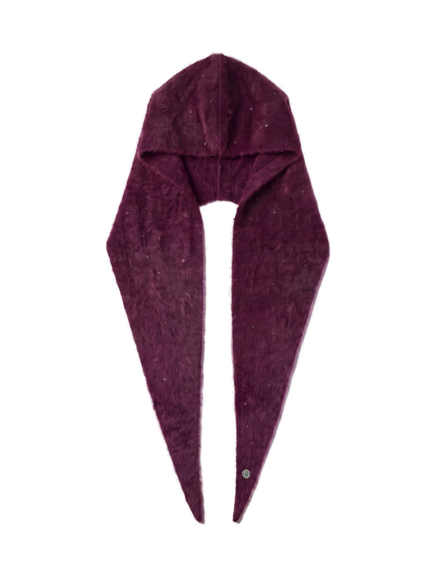Baldwin Hooded Scarf - Plum