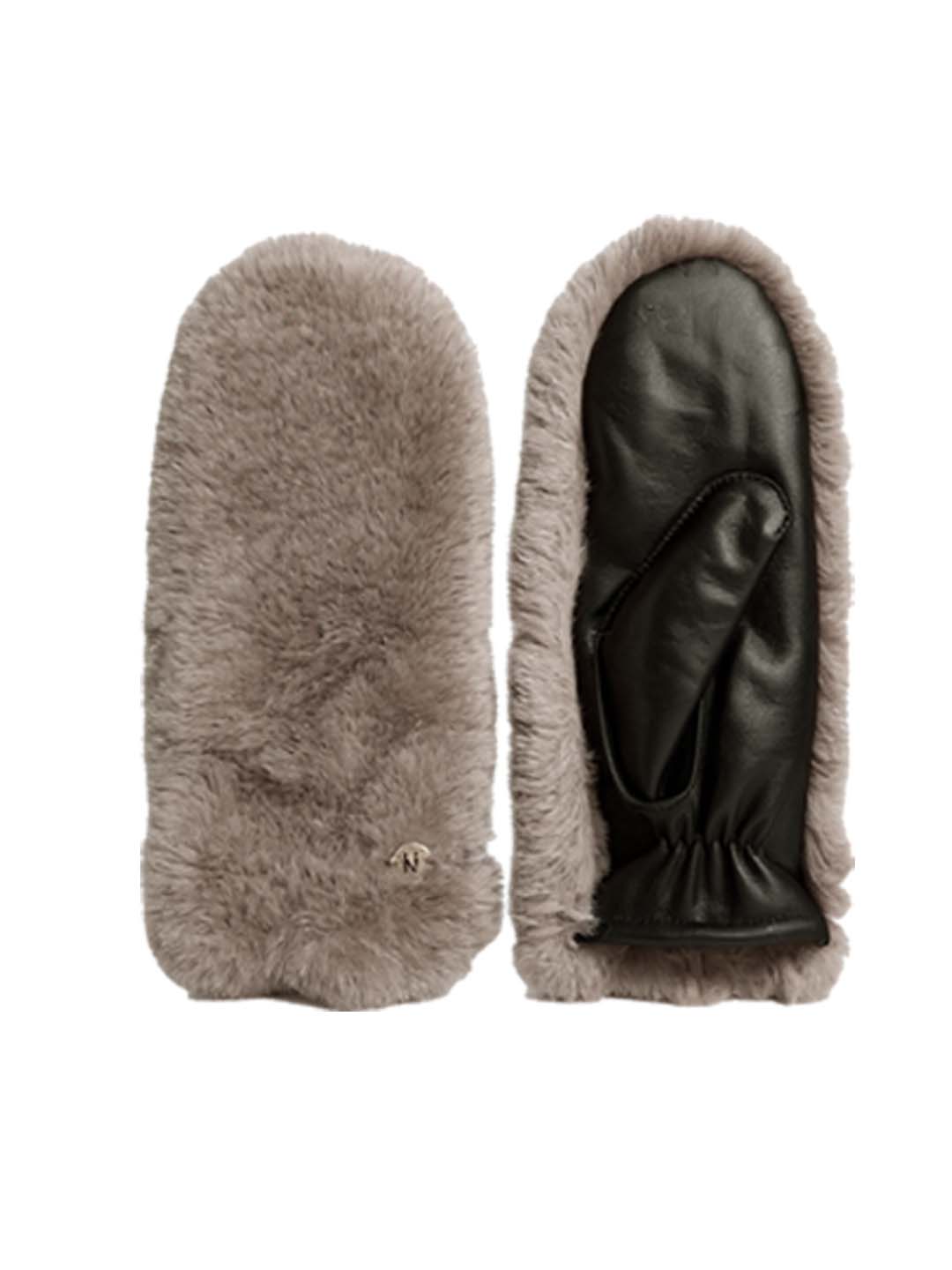 Women's mink leather mittens for stylish winter warmth