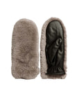 Women's mink leather mittens for stylish winter warmth