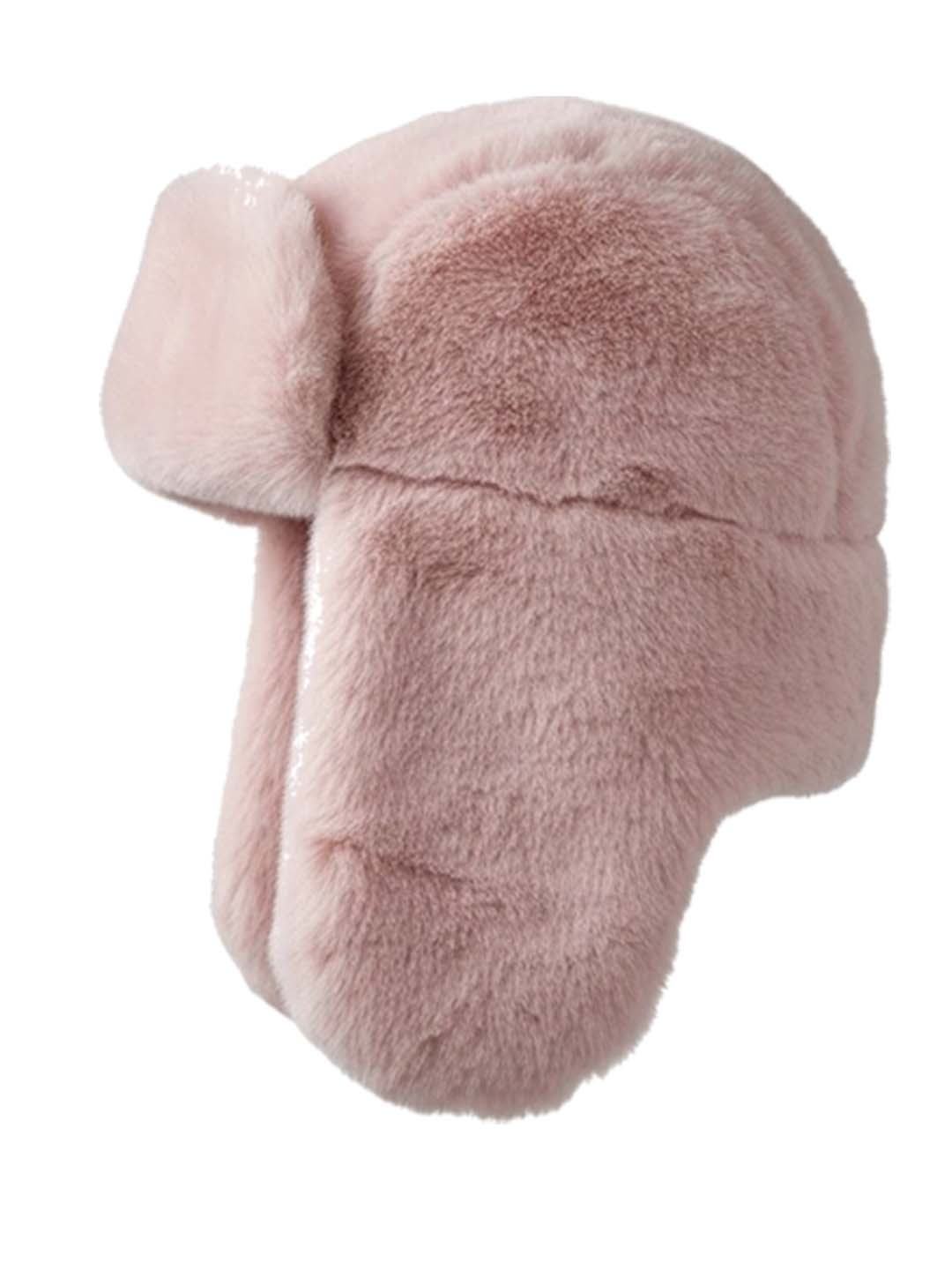 Billie Faux Fur Trapper Hat - Nude Pink